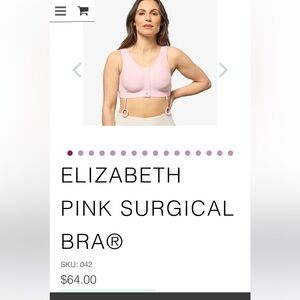 Masthead Elizabeth pink surgical bra Large